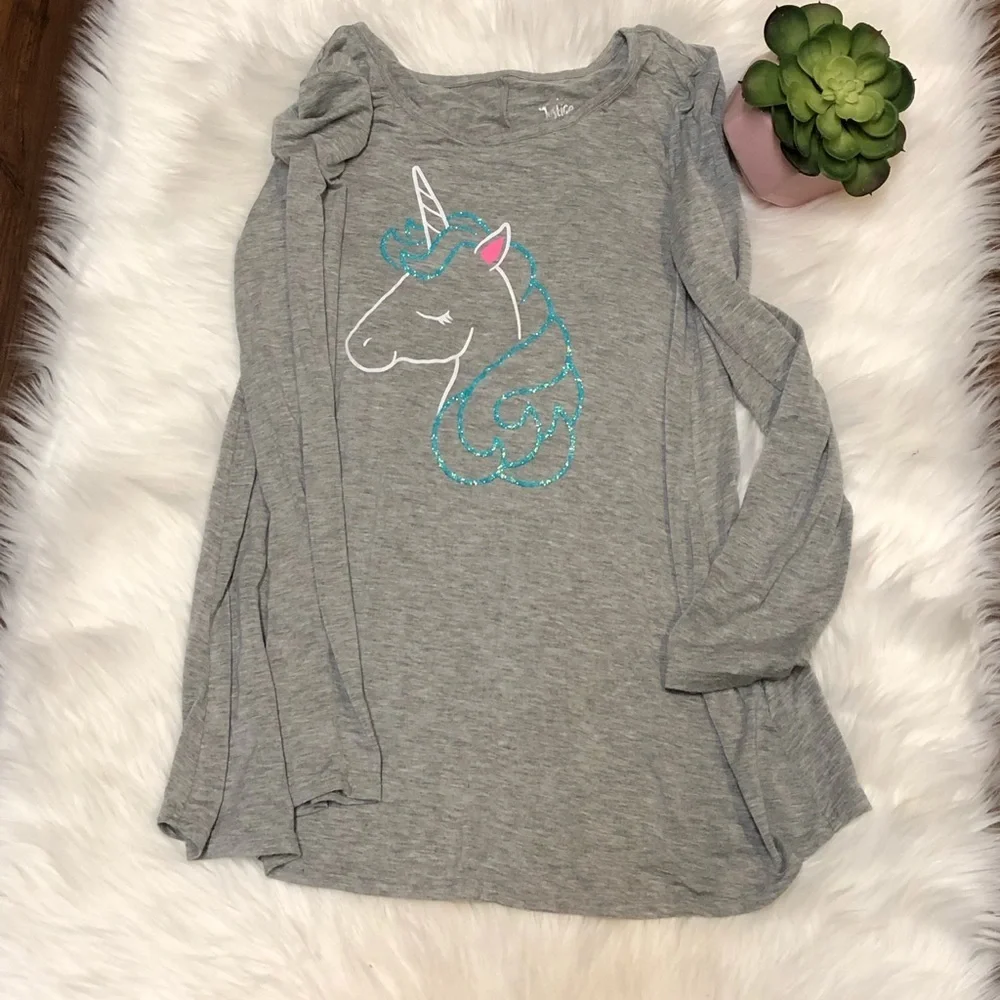 justice long sleeve swingy tee